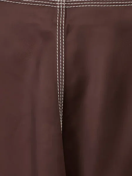 Fustă midi Marni din satin maro