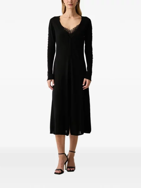 Rochie midi Pinko din dantelă negru