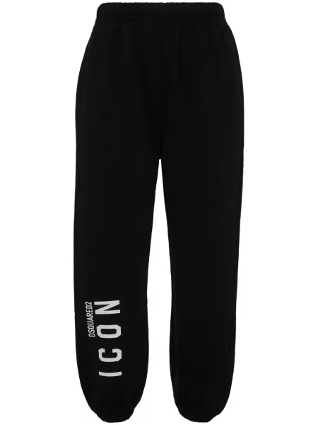Pantaloni Dsquared2 cu imagine negru