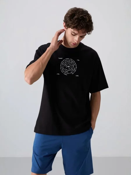 Tommy Life Tričko černá bílá