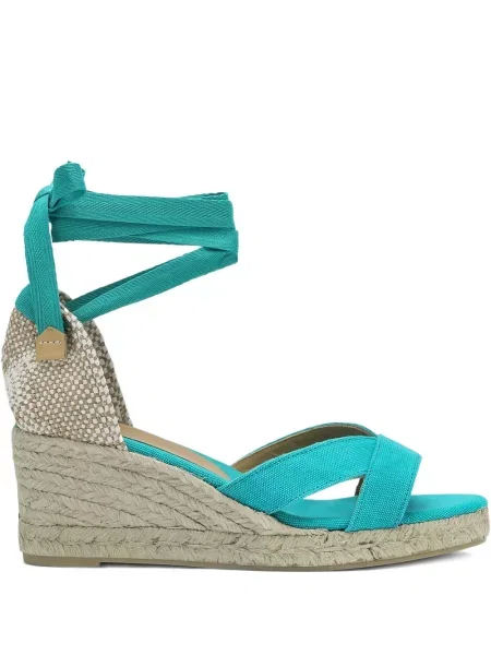 Еспадрили Castañer с връзки с дантела синьо