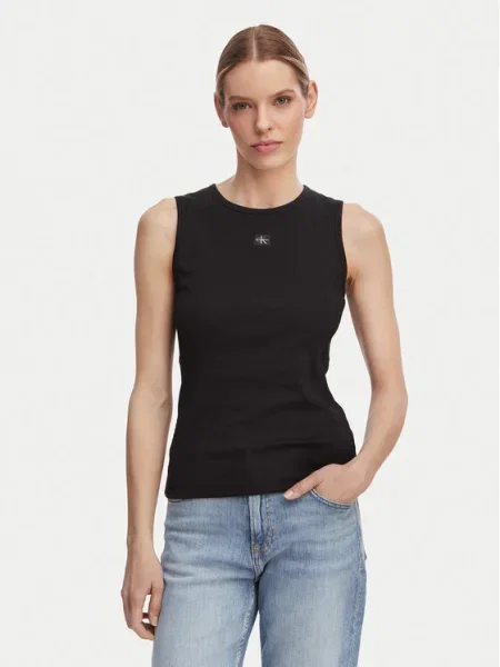 Calvin Klein Jeans топ черен