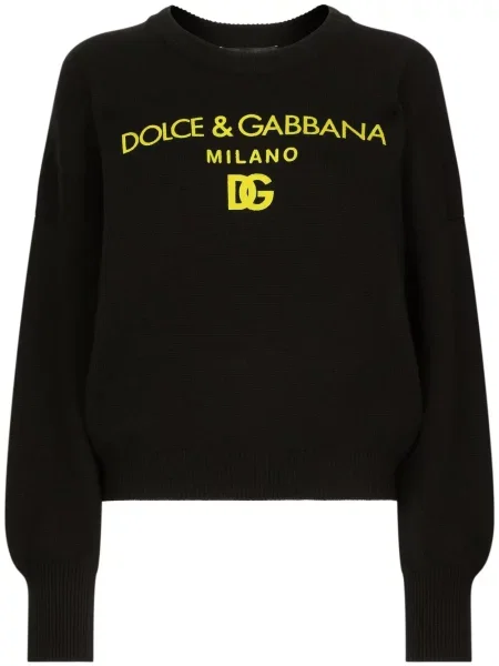 Pulover Dolce & Gabbana din cașmir cu imagine negru