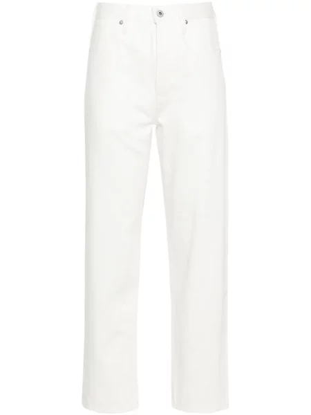 Blugi drepți Jil Sander alb