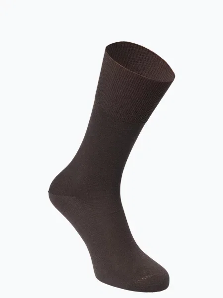 Skarpety z mieszanki żywej wełny model ‘Airport Sock’ Falke brązowe