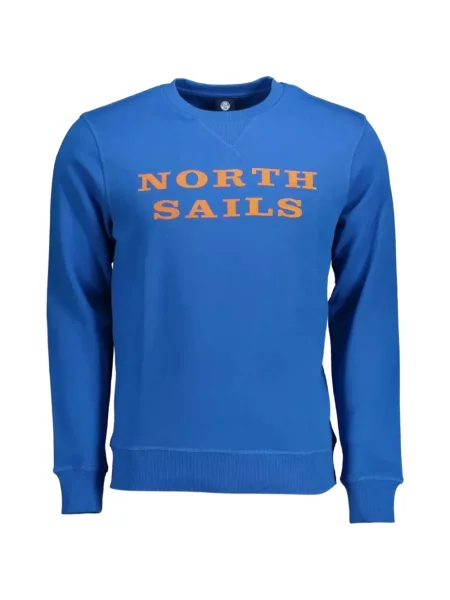 Hanorac crewneck North Sails cu imagine cu decolteu rotund albastru