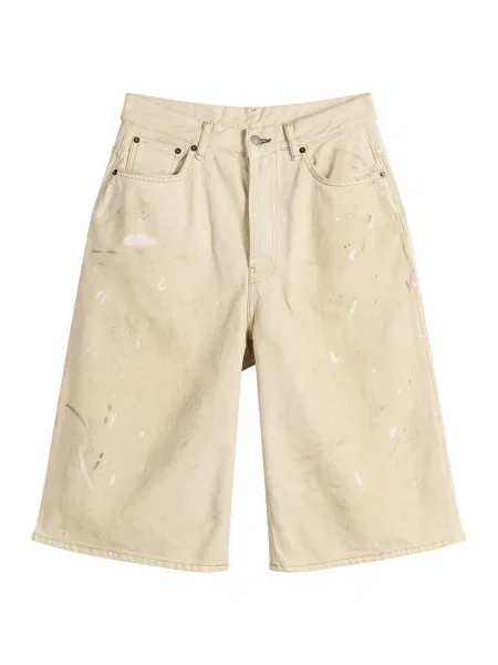Szorty jeansowe Acne Studios białe