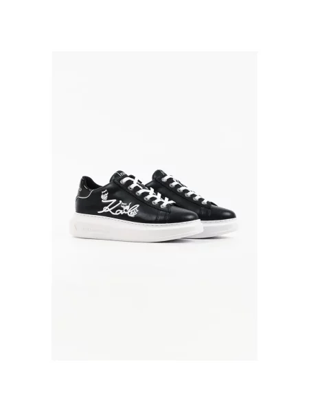 Sneakersy Karl Lagerfeld skórzane czarne