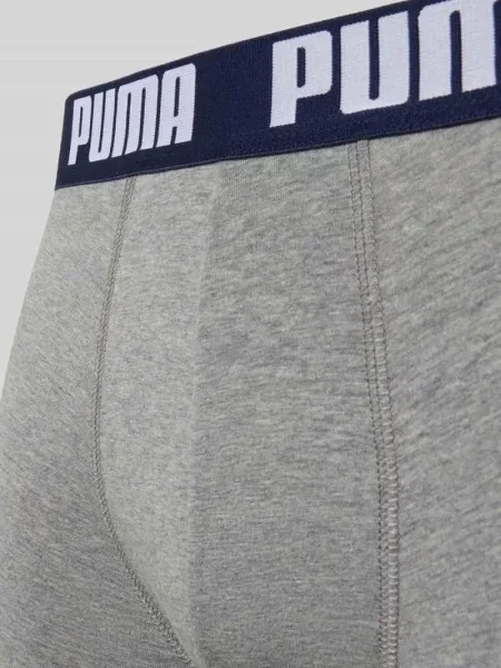 Obcisłe bokserki z mieszanki bawełny w zestawie 6 par model Everyday' Puma niebieskie