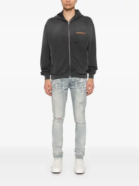 Skinny jeansy skinny Purple Brand niebieskie