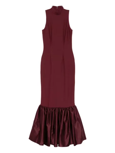 Rochie maxi Rotate Birger Christensen cu volane de costum roșu