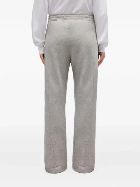 Pantaloni Ganni cu broderie gri