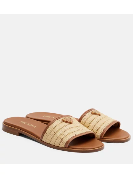 Sandale Prada din piele bej