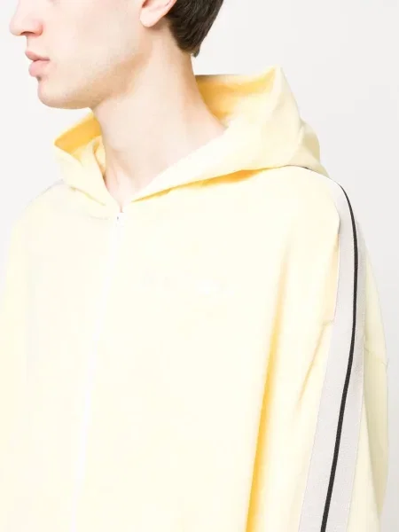 Ριγέ hoodie Palm Angels κίτρινο
