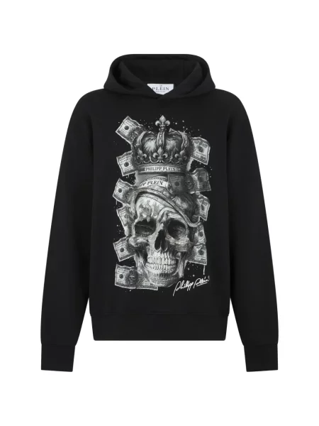 Hanorac cu glugă Philipp Plein negru