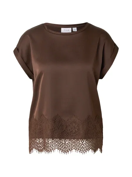 VILA Bluză VIELLETTE închis maro