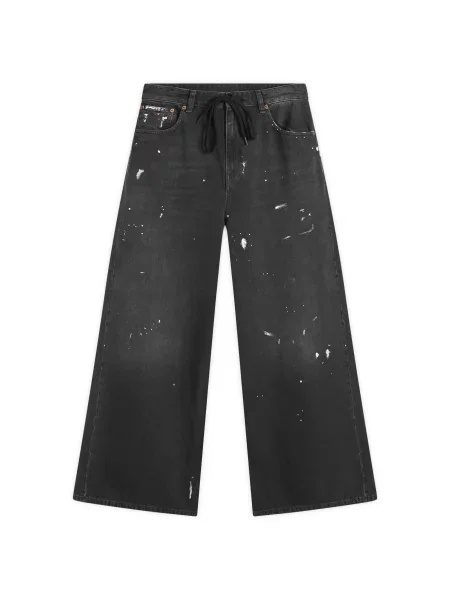 Szerokie jeansy Mm6 Maison Margiela czarne