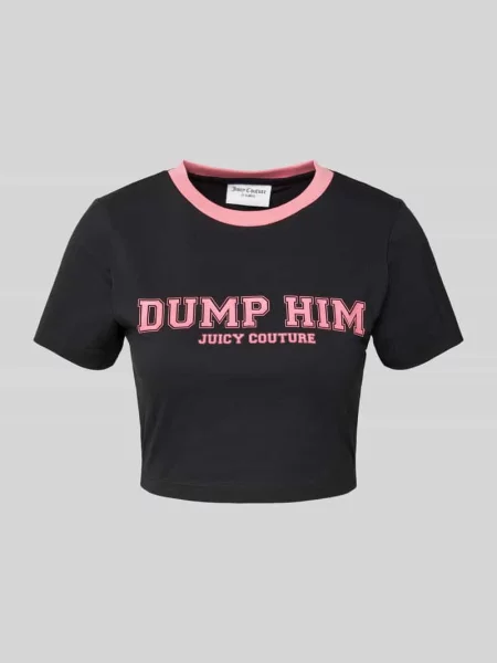T-shirt krótki z nadrukiem z napisem Juicy Couture