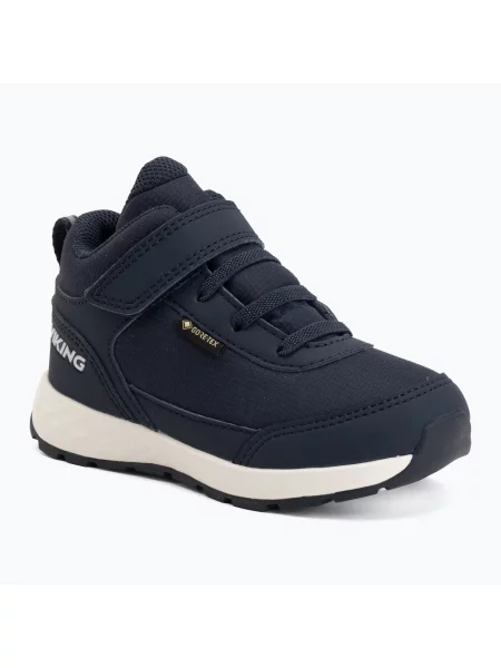 Детски обувки Viking Footwear Fun Mid 1V Gore-Tex тъмносиньо синьо