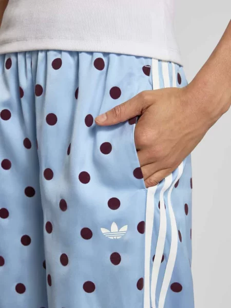 Adidas Originals Spodnie Satin Polka Dots Wide Leg Pant blau