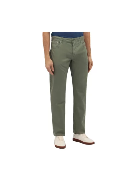 Spodnie Brooks Brothers z 5 kieszeniami ze stretchu zielone
