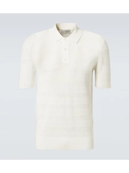 Polo Dries Van Noten tricotate alb