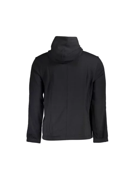 Lniana bluza z kapturem Calvin Klein z kapturem z długim rękawem czarna
