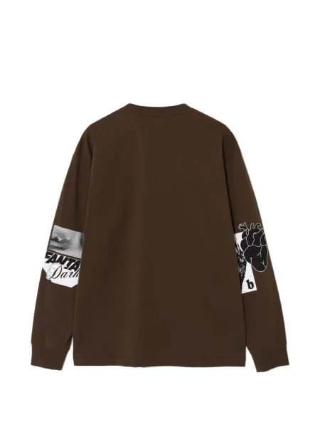 Lung tricou Undercover cu imagine maro