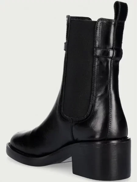 Кожаные ботильоны Steve Madden на низком каблуке