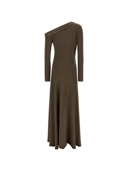 Rochie Alberta Ferretti asimetrică maro