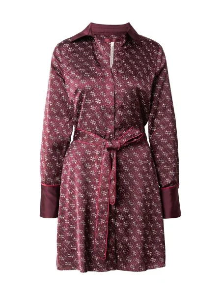 GUESS Rochie tip bluză BLERTA roșu vin / roșu carmin alb