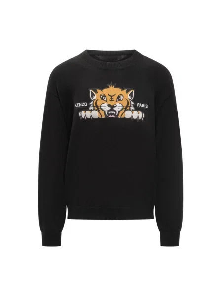 Sweter Kenzo w tygrysie prążki czarny