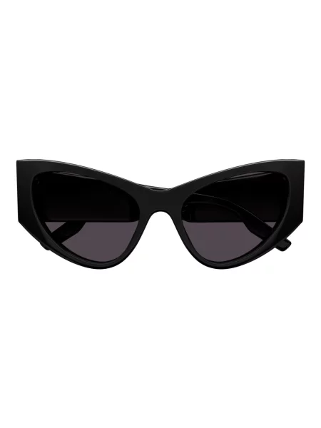Lniane okulary przeciwsłoneczne Balenciaga czarne
