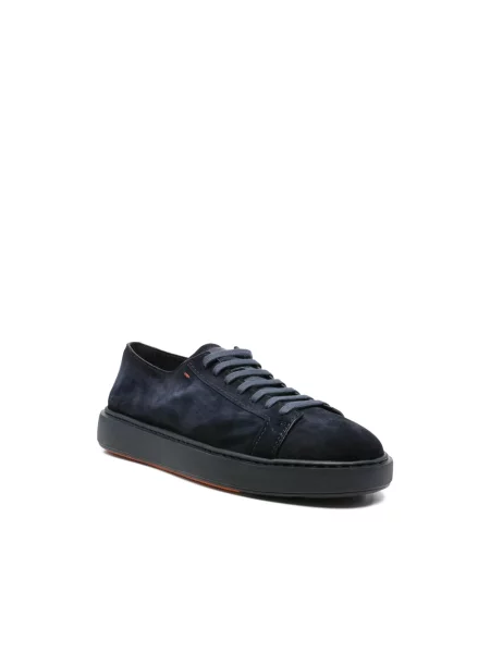 Sneakersy Santoni zamszowe niebieskie