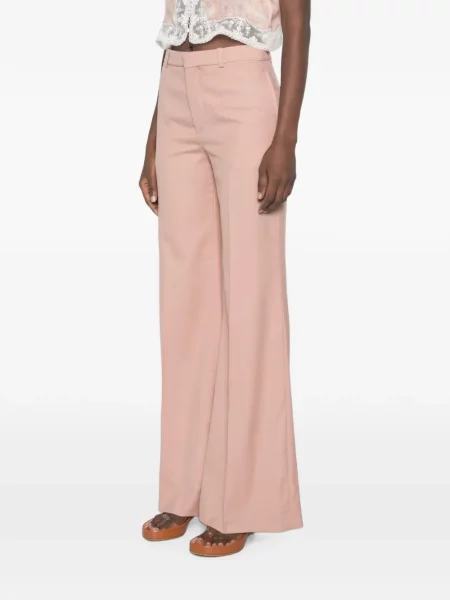 Pantaloni Chloé de lână roz