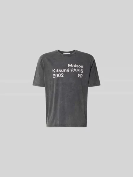 T-shirt o kroju relaxed fit z nadrukiem z logo Maison Kitsune