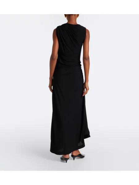 Rochie maxi Bottega Veneta din jerseu negru