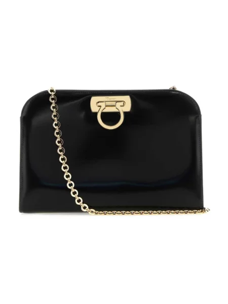 Kopertówka Ferragamo skórzana czarna