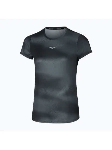 Női futó póló Mizuno Core Graphic Tee fekete. Méret: XS fekete