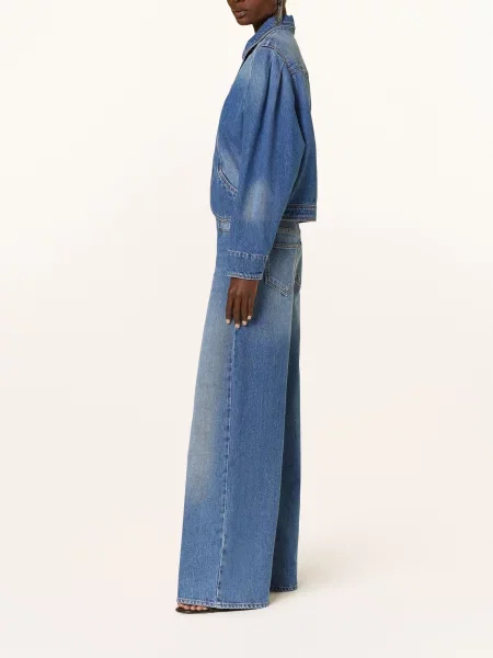 Marant Étoile Jeansy Straight Lemony blau niebieskie