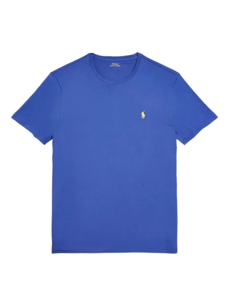 Поло тениска Polo Ralph Lauren от джърси с принт черно