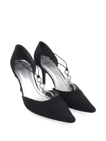 Pantofi cu toc Stuart Weitzman cu bretele negru