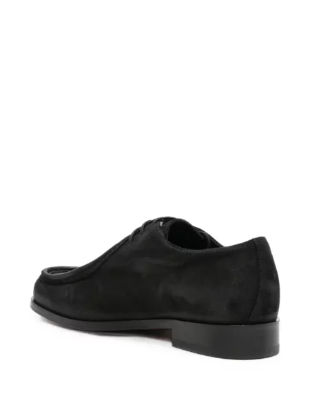 Pantofi derby Morgillo cu șireturi din piele negru