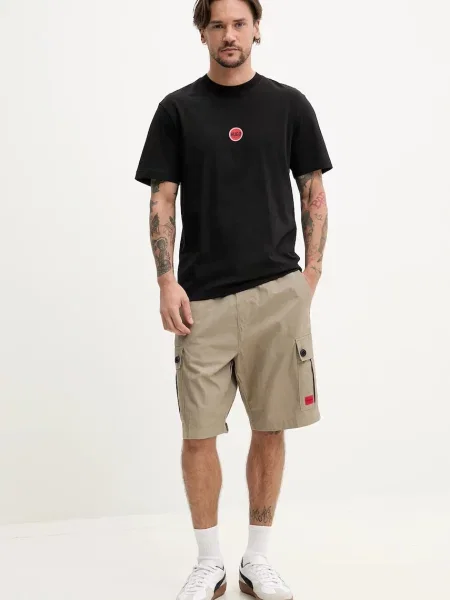 HUGO t-shirt z nadrukiem czarny