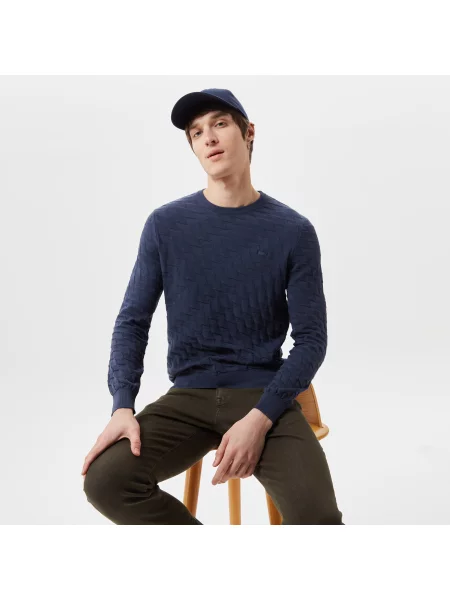 Lacoste Swetry Lacoste granatowy