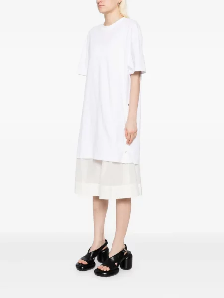 Rochie mini 3.1 Phillip Lim cu decolteu în U scurtă de costum alb