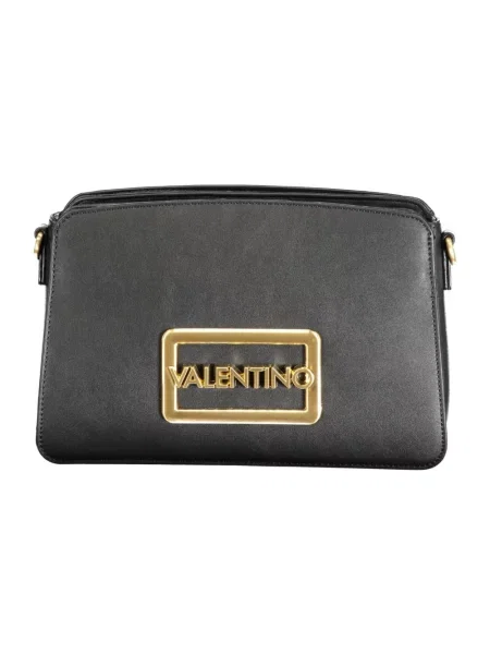 Lniana torebka crossbody Valentino By Mario Valentino czarna
