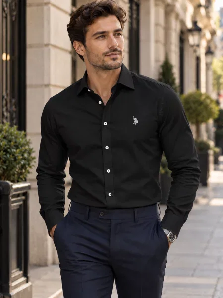 Polo majica Us Polo Assn crna