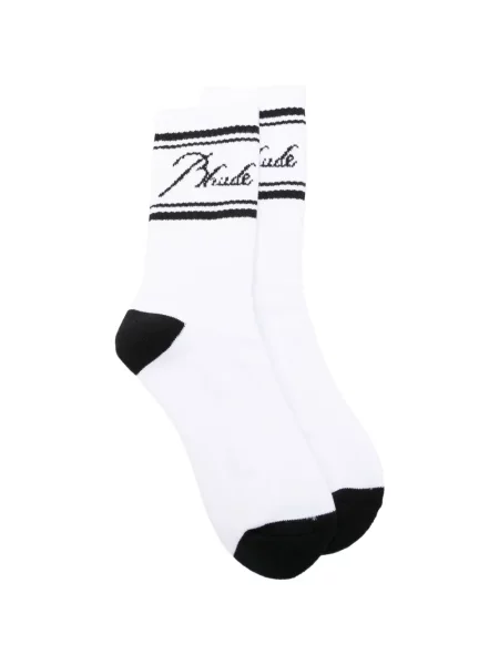 Skarpety Rhude z logo białe