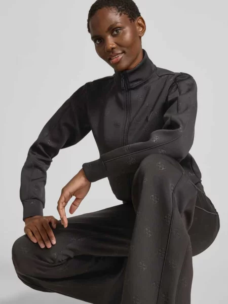 Bluza rozpinana ze wzorem z logo model CALISTA' Guess Activewear czarna